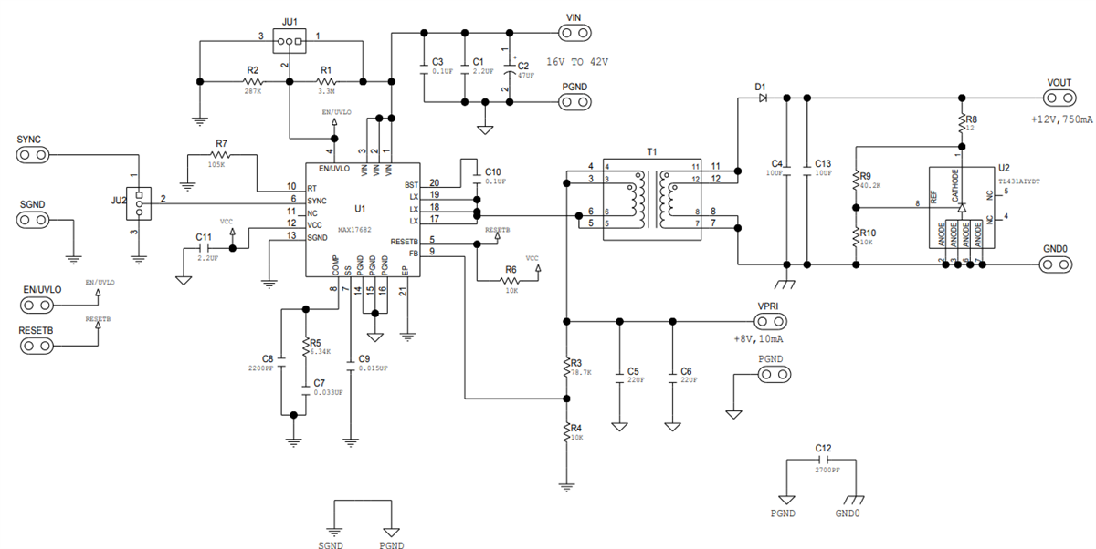 Schematic - Analog Devices / Maxim Integrated MAX17682EVKIT Evaluation Kit